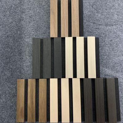 China Sound Absorption Decorative Wood Slat Wall Panel Wood Veneered Panels en venta