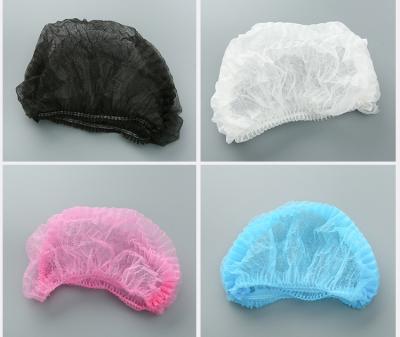 China Nonwoven Disposable Surgical Hood Hospital SMS/PP Fabric Bouffant Head Cover four color size customized for sale