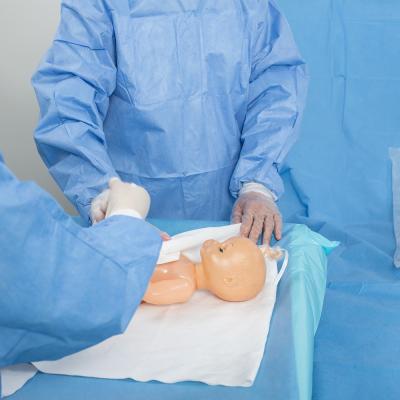 China Hospital Disposable Delivery Set Sterile Surgery Pack Universal Drape Kit Cesarean Section en venta