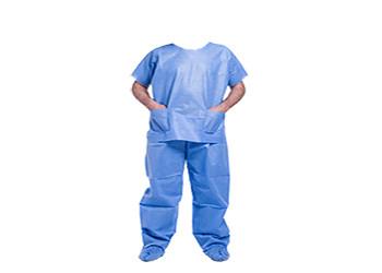 China SMS médico friega los trajes, rosa verde claro friega los uniformes de la atención sanitaria con el puño corto en venta