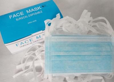 中国 9.5 x 17.5cmのマスクは使い捨て可能な3つの層マスクの耳のループそしてタイをごしごし洗う 販売のため