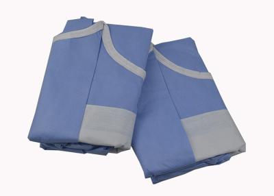 China Sterile Waterproof Breathable 65gsm SMS Medical Gown for sale