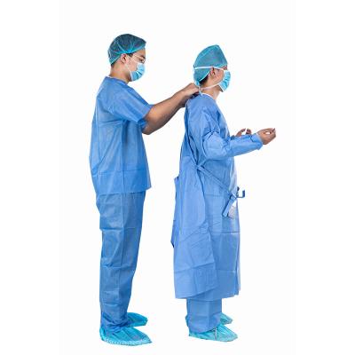 China Vestido cirúrgico uniforme não tecido de SMS do hospital para o cirurgião à venda