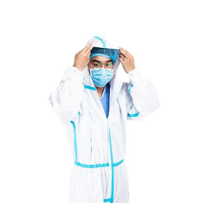 China 65g PP PE Disposable Medical Scrub Suits Protective Clothing Coverall CE for sale