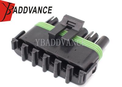 China Black 6 Way Female Weather Pack Connector 6 Position 12015799 41x52.5x20.8 Mm for sale