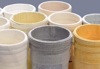 China Anti Alkali Fiberglass Polyester Filter Bag Singeing Treatment for sale
