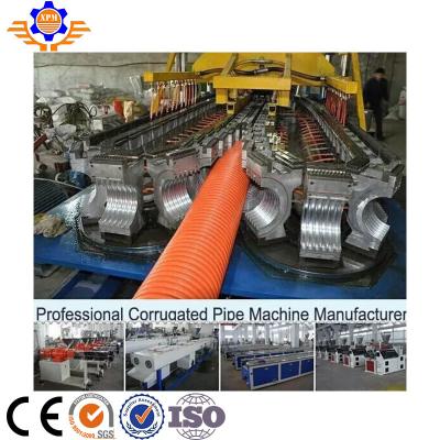 China Plastic PE Conical Twin Screw Extruder Machine For Single Wall Corrugated Pipe for sale