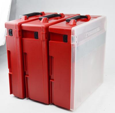 中国 塵の証拠のプラスチック ケースの赤いプラスチック道具箱の反湿気IP54 販売のため