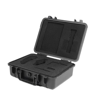China 2 Compartments Plastic Gun Case with Key Locks Foam Interior Lining and 2 Keys for sale