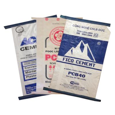 China PP Gusseted Cement Packing Bags 3gsm - 25gsm Empty Woven Sack Bag for sale