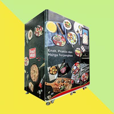China Hot Meal Vending Machine With Heating Function Can Sell Lunch Box And Hamburger for sale