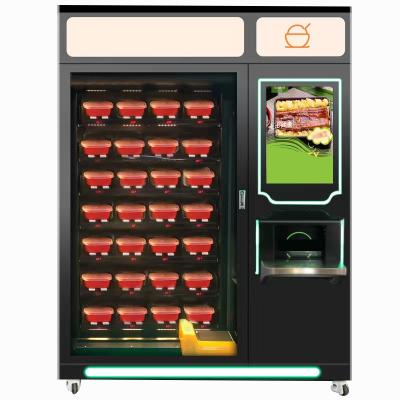 China Automatic Fast Food Breakfast Meal Lunch Box Hot Food Vending Machine For Office for sale