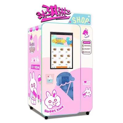 China -18 Degree Centigrade Automatic Ice Cream Cold Yogurt Combo Vending Machine For Sale for sale