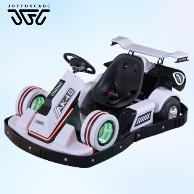 Four-wheel racing go kart for kids with safety features