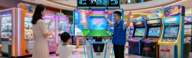 Body Motion Rush arcade machine in action