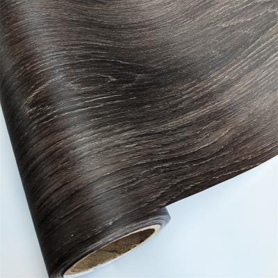 China 1260mm Width Wood Grain PVC Film For Indoor Furniture Decoration for sale