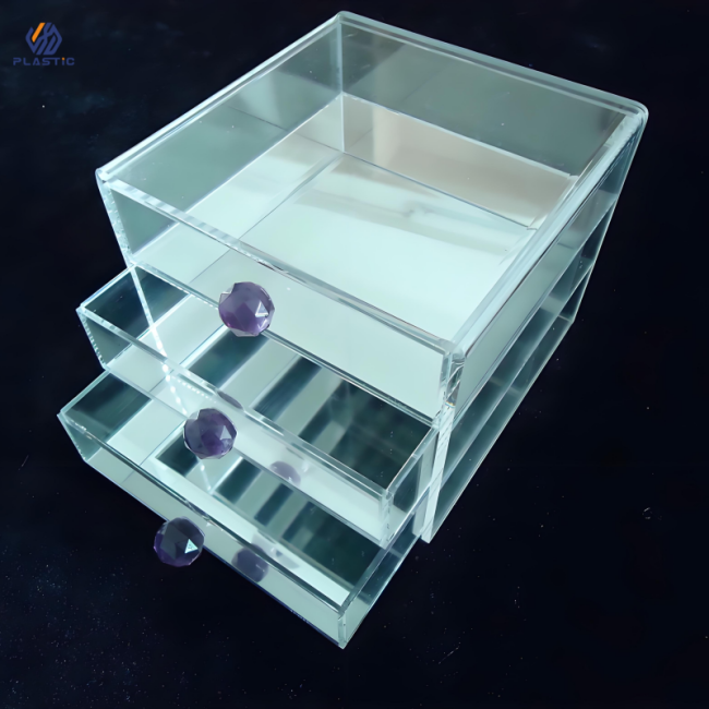 Customized acrylic box with logo printing
