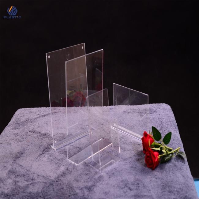 Acrylic sign holder in use