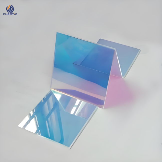 Rainbow acrylic sheet showing vibrant color spectrum