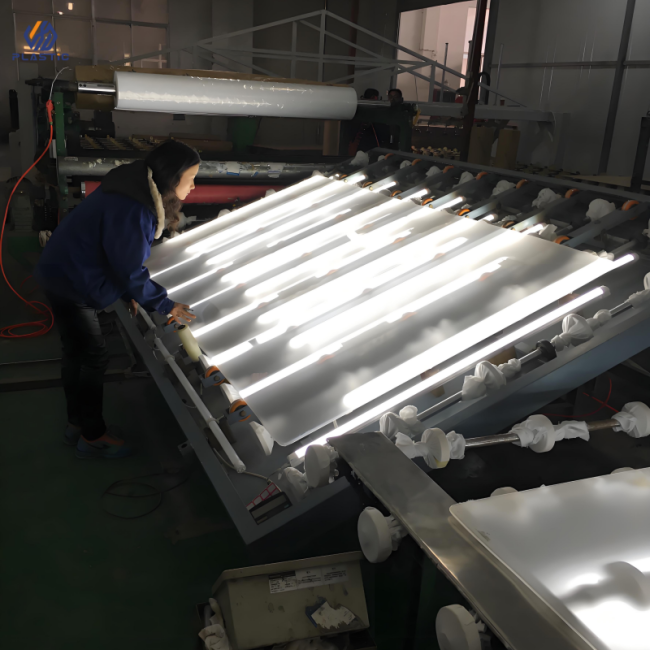 Acrylic sheet in use