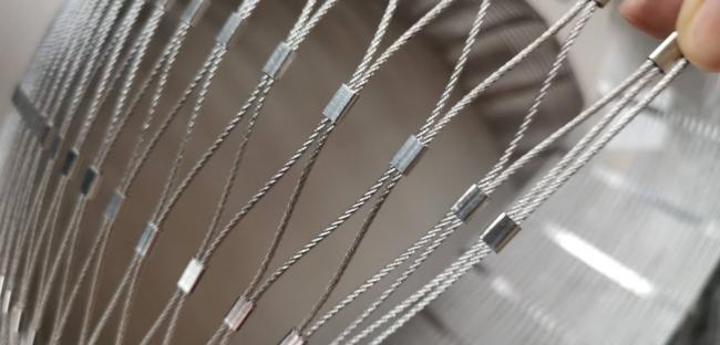 Stainless Steel 316 Rope Safety Netting in use