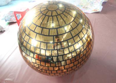 China Event Party Gold Mirror Ball Disco Light Inflatable Reflective Mirror Balloon For Decoration PVC Inflatable Mirror Ball for sale