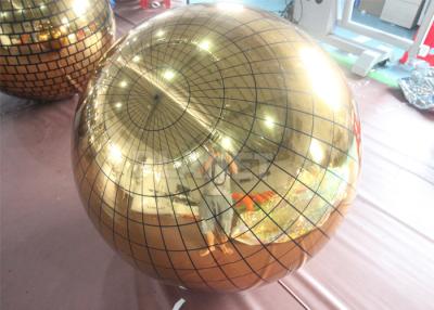 China Hanging Disco Shiny Christmas Ball Mirror Rainbow Balloon Inflatable Disco Mirror Ball For Christmas Party Show for sale