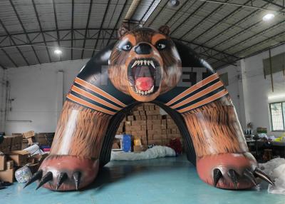China Sports Race Entrance Giant Inflatable Bear Tunnel Inflatable Bear Helmet Tunnel Inflatable Helmet Tunnel for sale