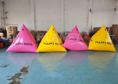 China Inflatable Swim Buoy , Inflatable Triangle Buoy With Logo , Water Floating Buoy Water Event Inflatable Marker Race Buoy for sale