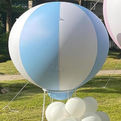 China Outdoor Party Inflatable Hot Air Balloon PVC Decoration Ball Baby Shower Party Balloons With Standing Frame for sale