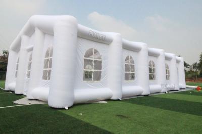 China Customized Outdoor Inflatable Marquee Tent Camping Cube Tent Party Event Wedding Tent With LED Light for sale