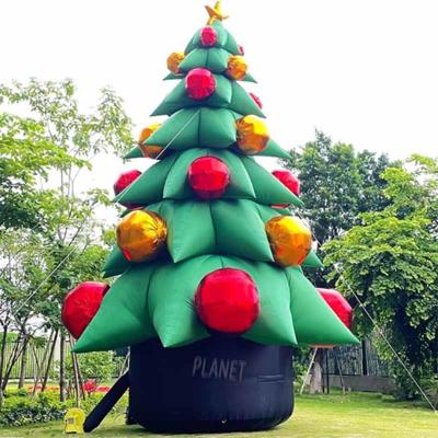 China Outdoor Advertising Inflatable Christmas Tree Giant Xmas Tree Ornament Christmas Tree Decoration for sale