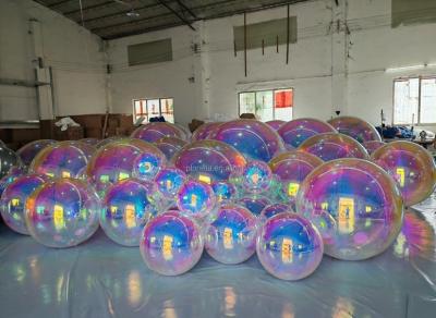 China Double Layer PVC Giant Mirror Ball Inflatable Sphere Balloons Mirror Balls For Sale en venta