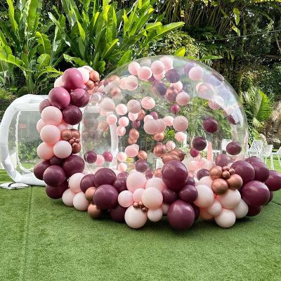 China Giant Airtight Inflatable Bubble Balloon House Bubble Tent House Crystal Bubble Dome Tent With Balloons for sale