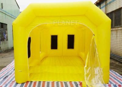 China 6 M Yellow Inflatable Spray Booth / Automotive Paint Booths Two Air System for sale