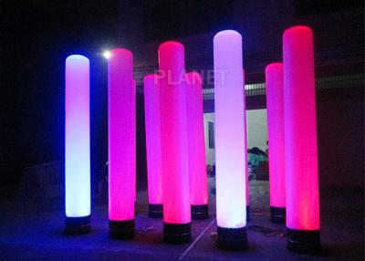 China Colorful Inflatable Column Built In Blower With Led Light / Repair Kit for sale