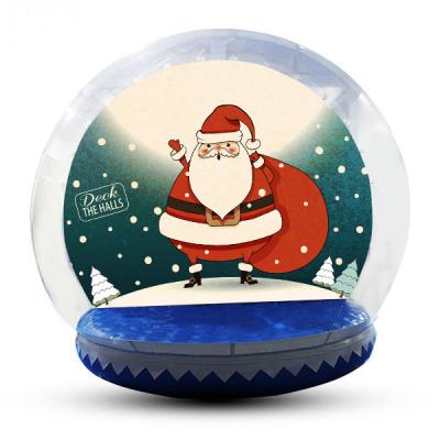 China Advertising Custom Christmas Blow Up Snow Globe Double And Quadruple Stitched for sale