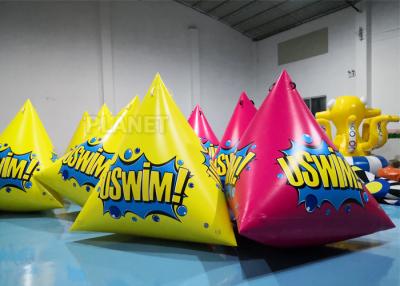 China el marcador flotante del agua inflable de los 2.5m buoys con amarillo/rosa del logotipo en venta