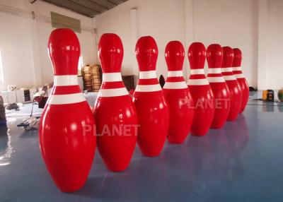 China OEM Red  2m Tall Giant Blow Up Bowling Pins For Snow Sport Game for sale
