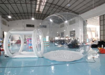 China tienda de campaña inflable clara transparente de la burbuja de la bóveda 4mDia con el túnel hermético en venta