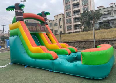 China Anti UV Outdoor Adults Commercial Vinyl inflatable water slide rental backyard Tropical inflatable water slide for sale