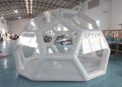China El aire portátil al aire libre de los 4m selló la tienda de campaña inflable transparente clara de la burbuja del fútbol del PVC en venta