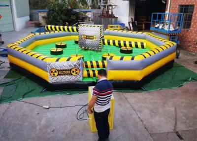 China Commercial Meltdown Mechanical Inflatable Wipe Out With 0.55mm PVC Tarpaulin for sale