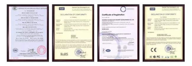 Company certifications