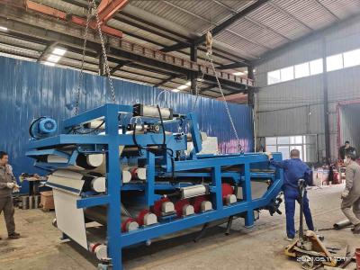 China Power 4kw Cassava Fiber Moisture Dewatering Machine Belt Press Machine en venta