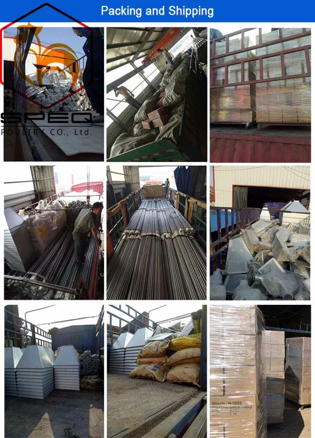 Packaged poultry ventilation equipment ready for shipping