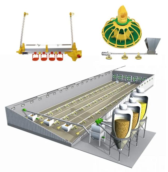Close-up of feed pan components