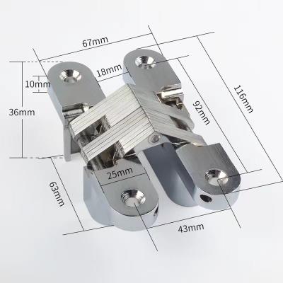 China Double Hole Mortise Mount Invisible Hinge Stainless Steel By KESHILE for sale