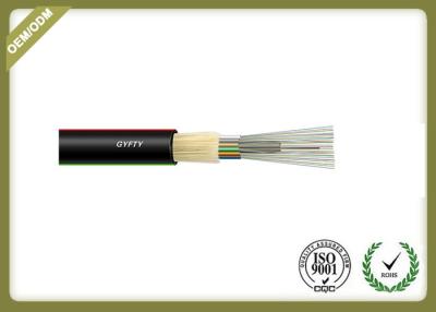 China Loose tube stranding GYFTY outdoor fiber optic cable with FRP with armid yarn for sale