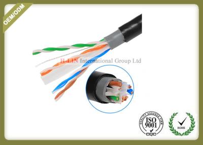 China Outdoor Cat6 UTP Cable Double Jacket , 305 Meters / Roll Optical Ethernet Cable for sale